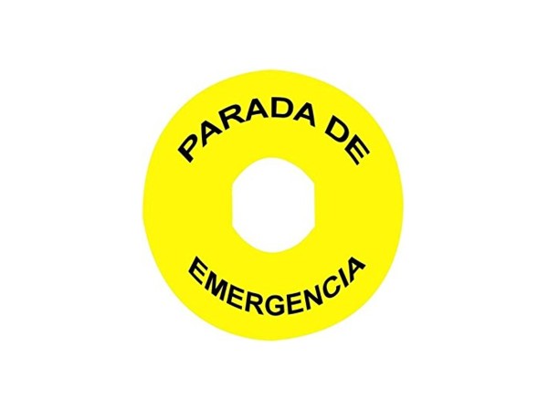 Disco Amarillo Stop Emergencia 60Mm