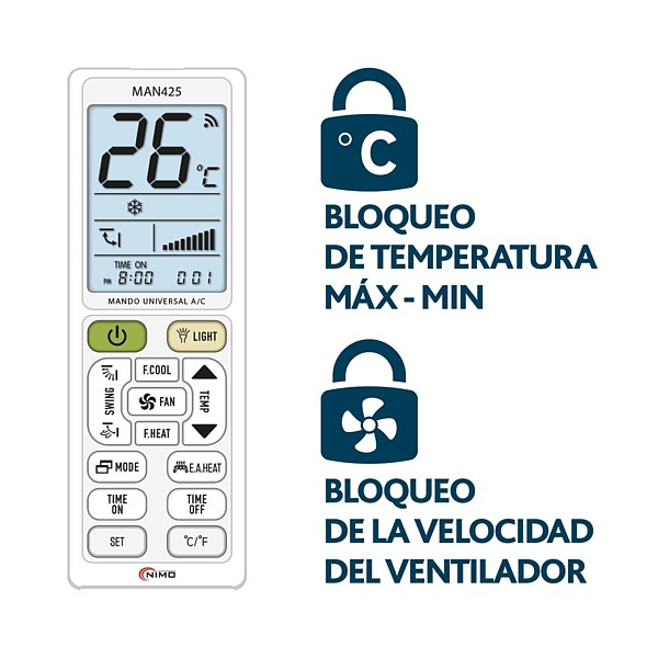 MAN425 Mando Universal para Aire Acondicionado