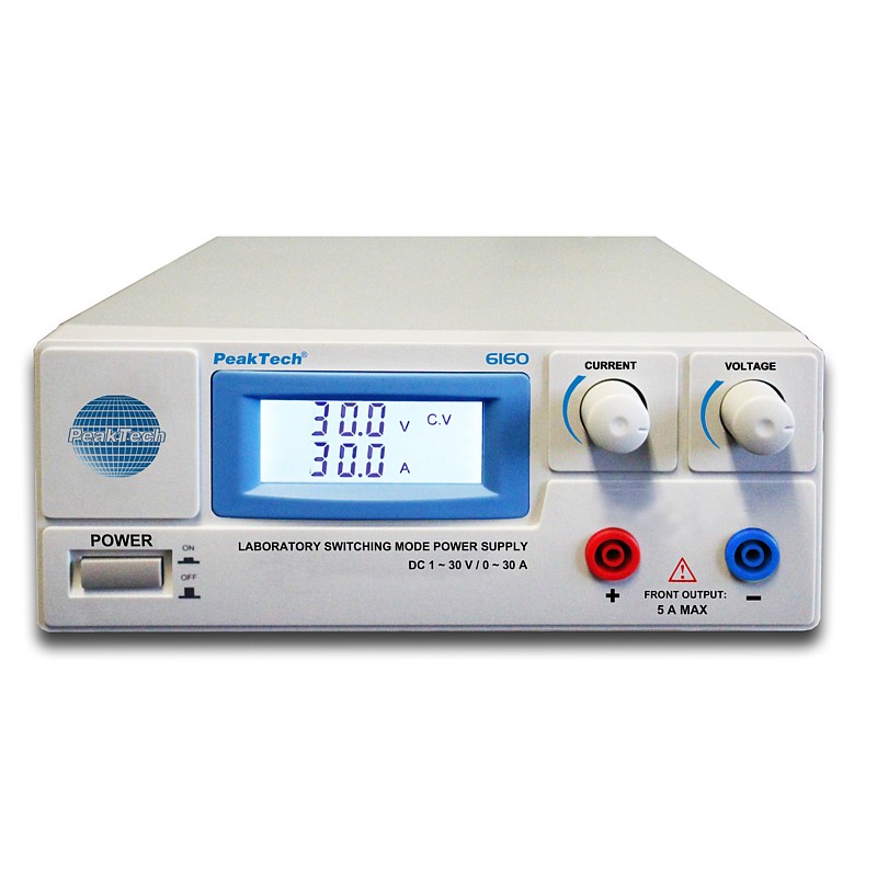 PeakTech® P6160 Fuente Alimentación Laboratorio DC 0-30V/0-30A