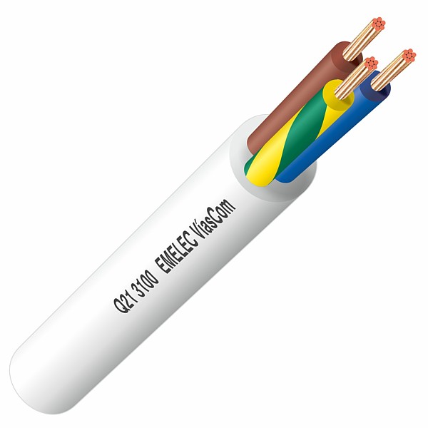 Manguera H05VVH2-F 3x1,00mm2 Blanca (100mts)