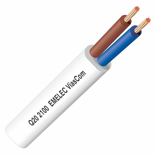 Manguera Plana H05VVH2-F 2x1,00mm2 Blanca (100mts)