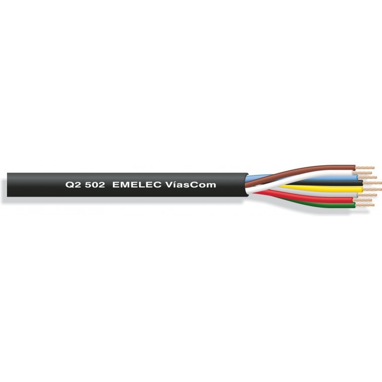 Manguera intercomunicación 6x0,20mm2 Negra Cu