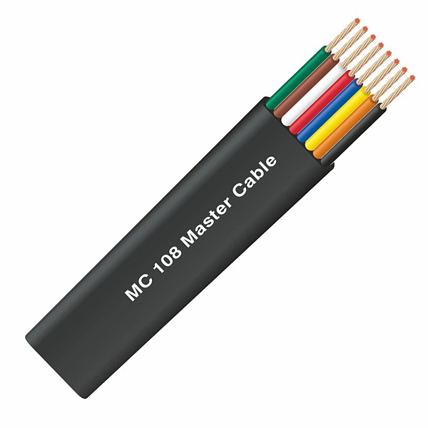 Cable Telefonico Plano 8 Vias Negro (100mts)