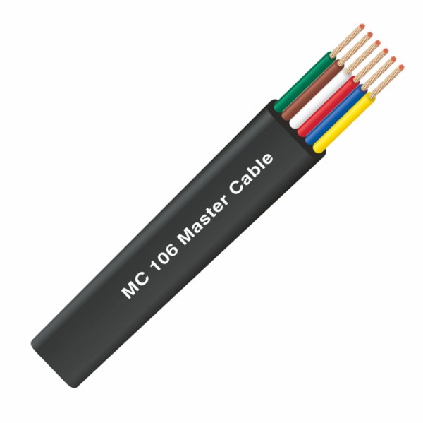 Cable Telefonico Plano 6 Vias Negro (100mts)