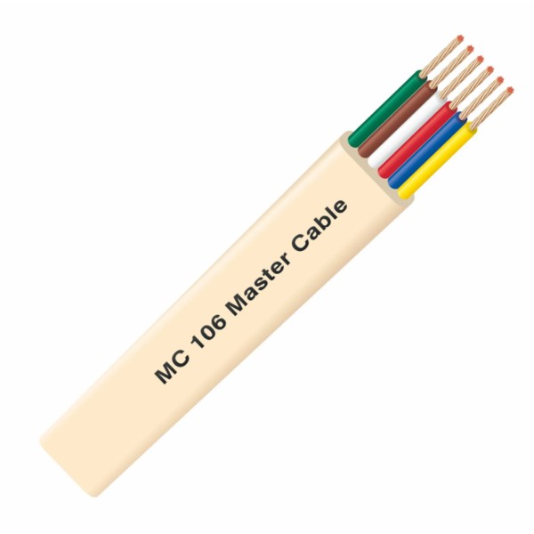 Cable Telefonico Plano 6 Vias Crema (100mts)