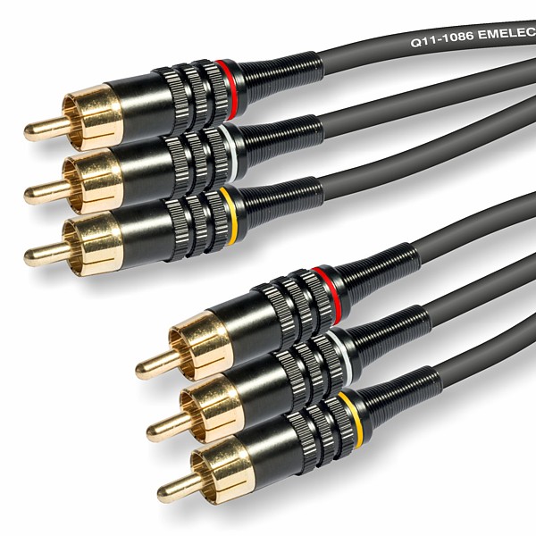 Cable AV 3 RCA M - 3 RCA M 1,5mt Alta Calidad