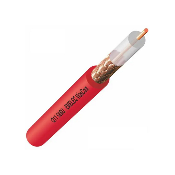 Cable Coaxial RG59/BU ROJO (100mts) Cu