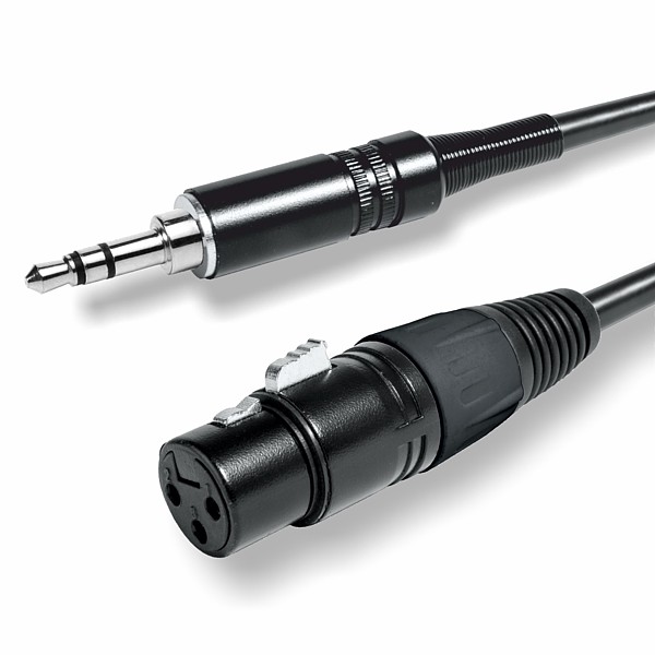 Cable de Sonido Profesional JACK3,5St - XLR3 H 1mt