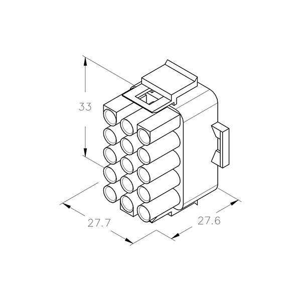 Conector señal R6,35mm 15V CS-LOK Macho