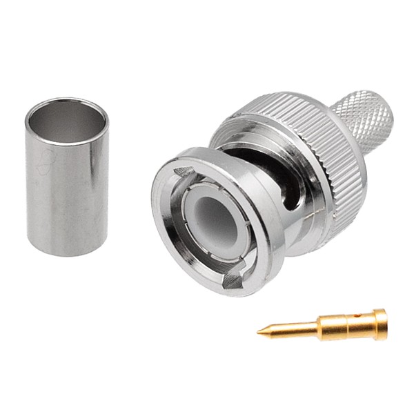 Conector BNC Macho LMR240 Crimpar