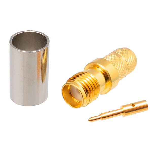 Conector SMA Hembra R/P LMR240 Crimpar