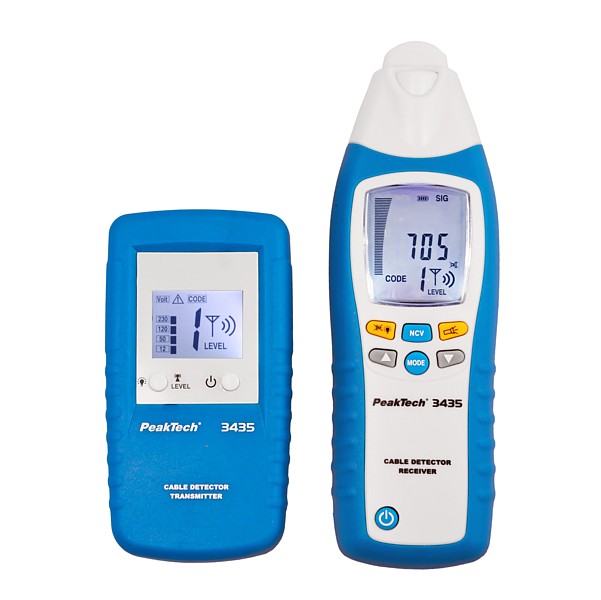 PeakTech® 3435 Detector de Cables con receptor y transmisor - Largo alcance