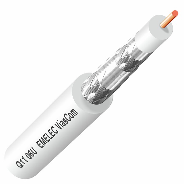 Cable coaxial RG6 Quad Shielded (100mts)