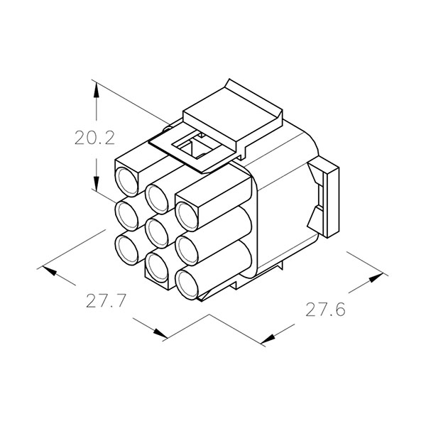 Conector señal R6,35mm 9V CS-LOK Macho