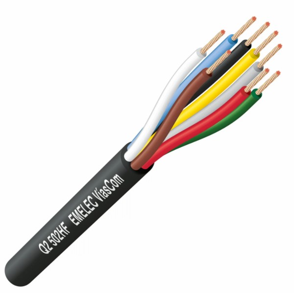 Manguera intercomunicación 8x0,22mm2 Negra Cu