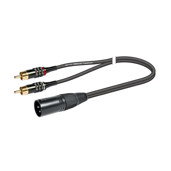 Cable de Sonido Profesional XLR3 M - 2 RCA M 1,5mt