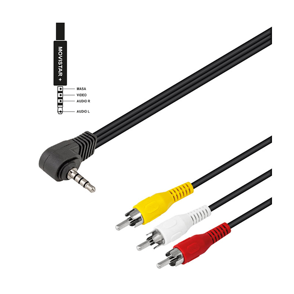 CONEXION JACK3,5 4CTOS. 3xRCA A/V 1,5MT "B"