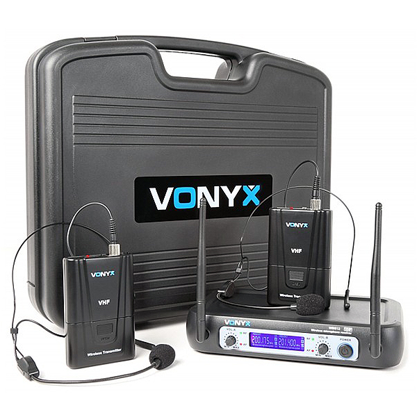 WM512H Micrófono Inalámbrico de 2C VHF doble cabeza y display