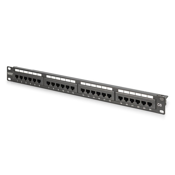 PANEL DE PARCHEO 24P UTP CAT6 1U DN-91624U