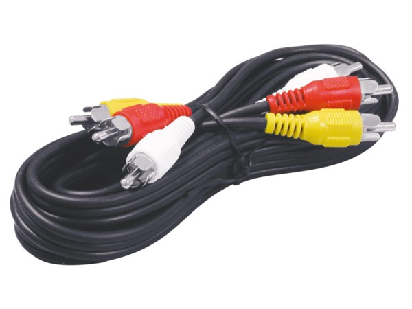 CONEXION 3RCA/3RCA 10mt AUDIO/VIDEO 