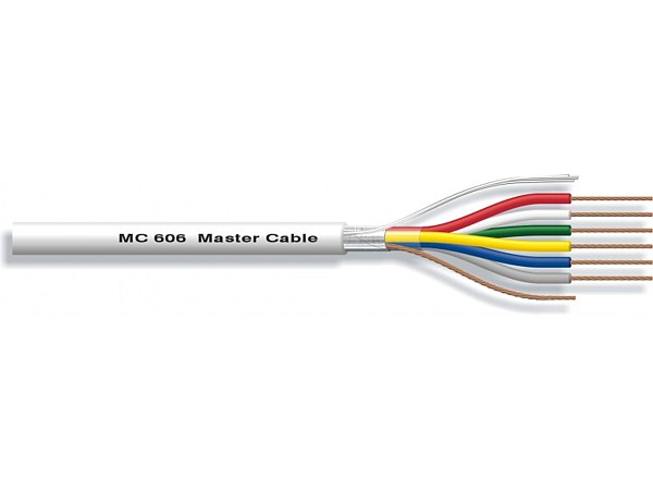 Manguera intercomunicación 6x0,22mm2 apantallada Blanca 