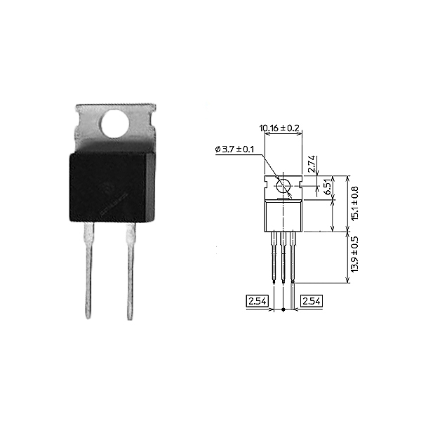 MUR1560 TO220AC 15A 600V Superfast Rectifier