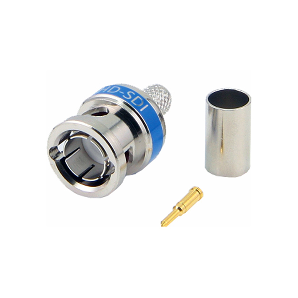 Conector BNC 75Ω HD-SDI / 3G-SDI 0.30/1.50/2.80mm Crimpar