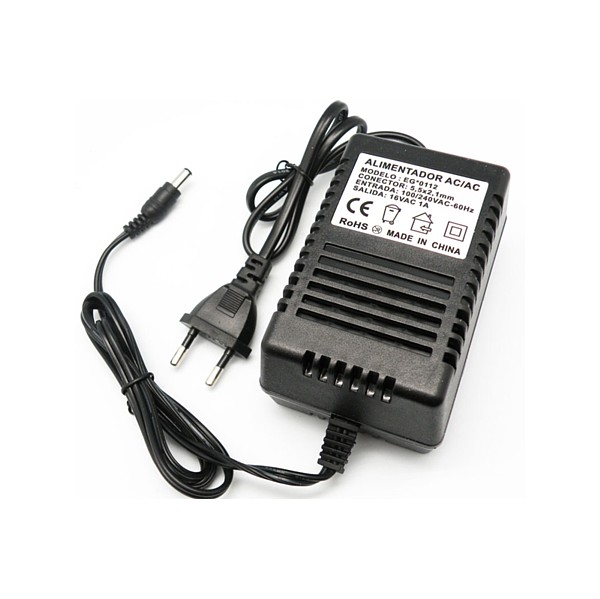 Alimentador Corriente Alterna 16Vac-1Amp Sobremesa