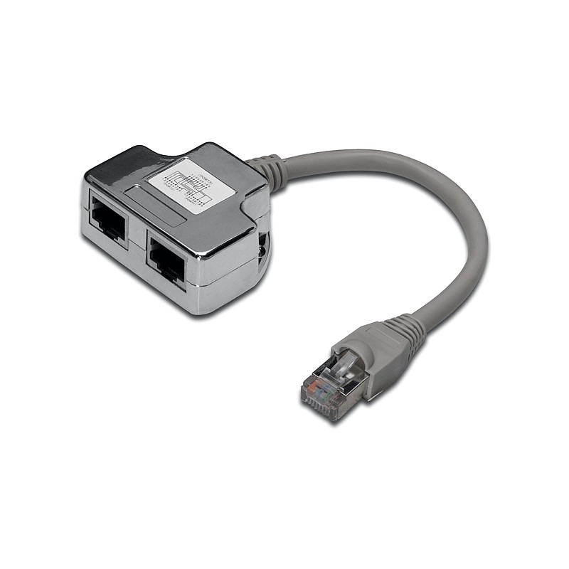 DUPLICADOR PUERTO RJ45e METALIZADO