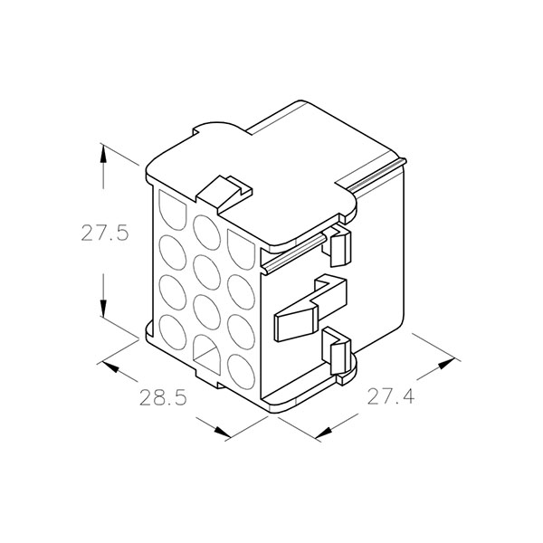 Conector señal R6,35mm 12V CS-LOK Hembra