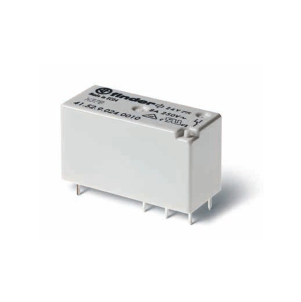 41.52.9.024 Rele Finder Serie 41 24Vdc 2CC 8A