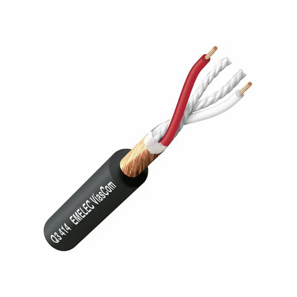 Q3-414 Cable Balanceado 2x0,22mm2 Negro (100mts)