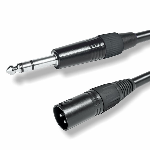 Cable de Sonido Profesional XLR3 M - JACK6,3ST M 0,5mt