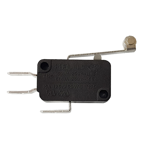 Microrruptor 28x16x10mm 16A/250Vac Leva 28mm +Roldana