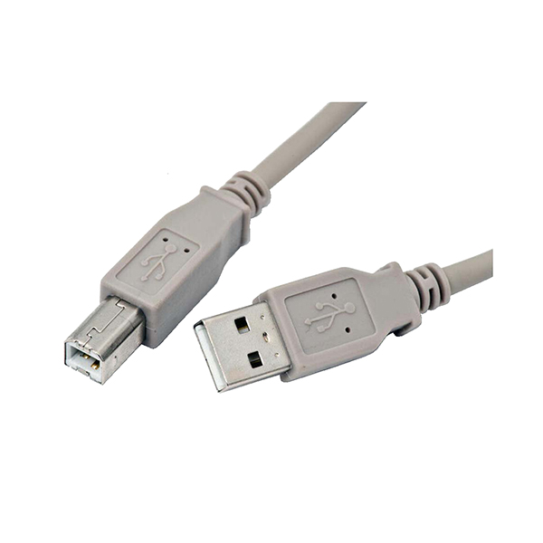 CABLE USB 2.0  A/B apantallado 0,1MT GRIS