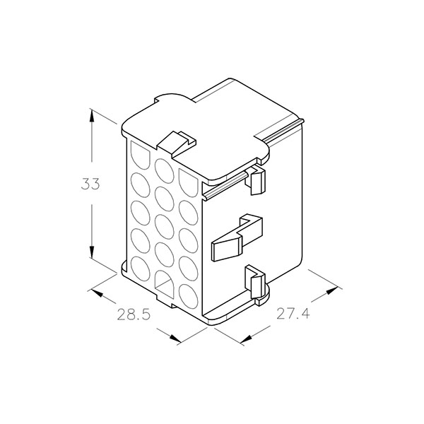 Conector señal R6,35mm 15V CS-LOK Hembra