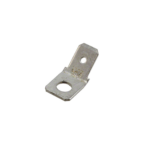Faston Macho 6,3mm angular en 45º c/Orificio M3 estañado
