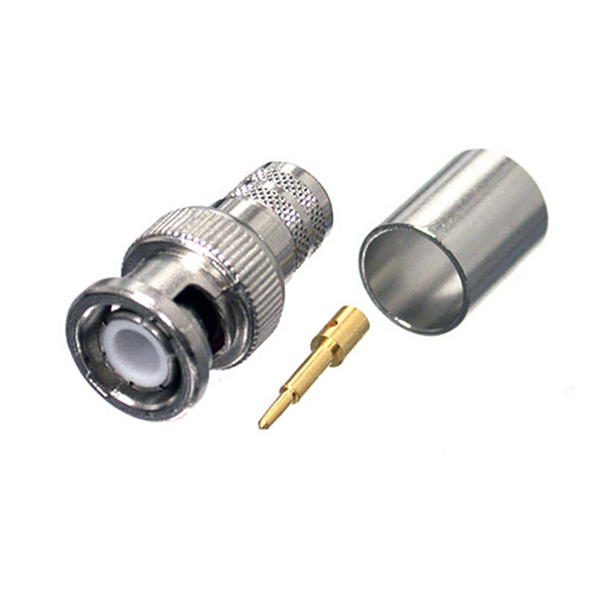 Conector BNC Macho LMR400 Crimpar
