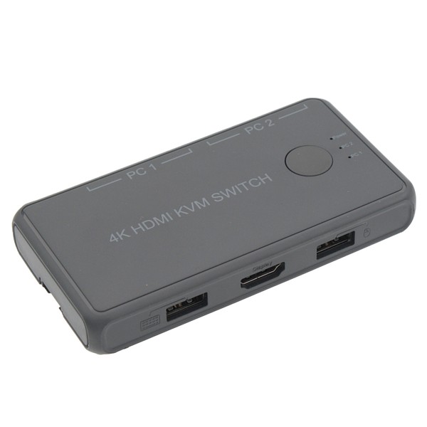 Conmutador KVM 2 PCs HDMI + USB