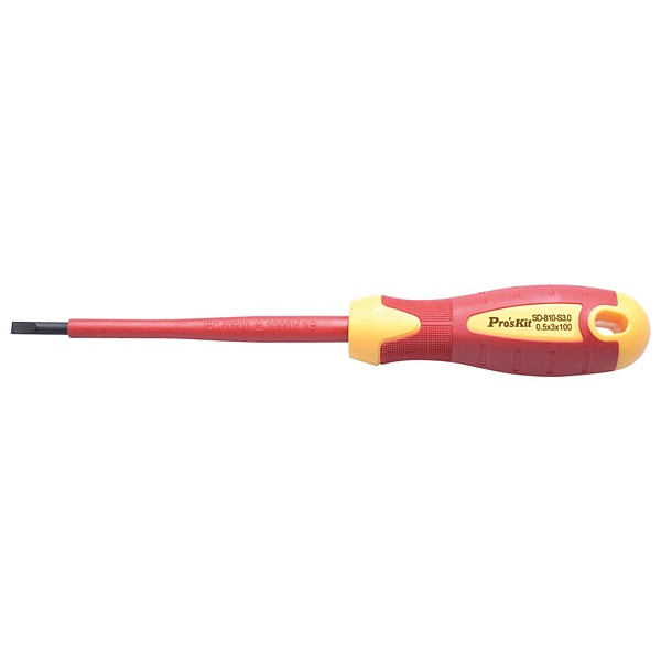 Destornillador aislado Plano 3,0x100mm DIN 1000V 