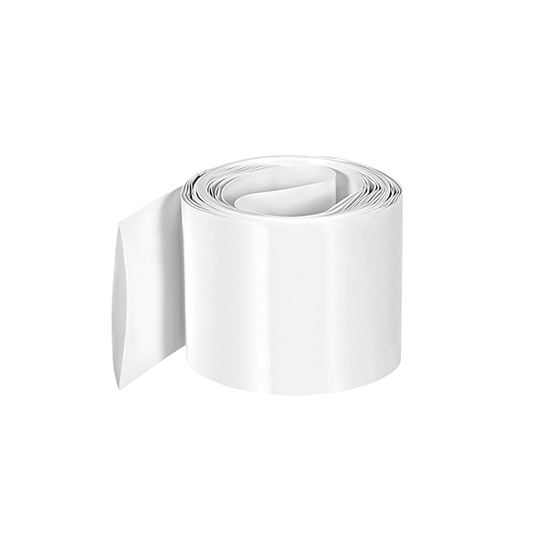 Termorretractil PVC Blanco 25mmØ (40mm en Plano) 1mt