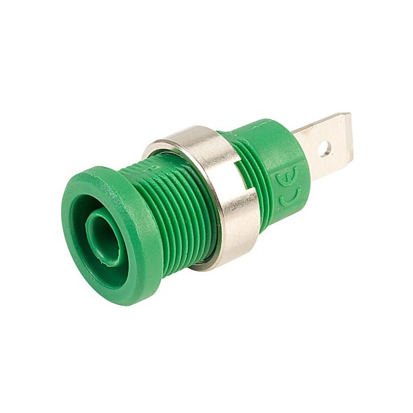 Hembrilla de Seguridad 4mm Verde PJP 36A 600V