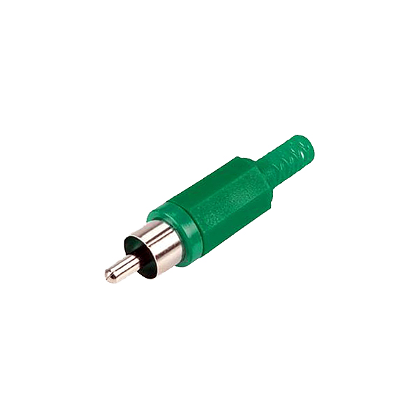 Conector RCA Macho Verde