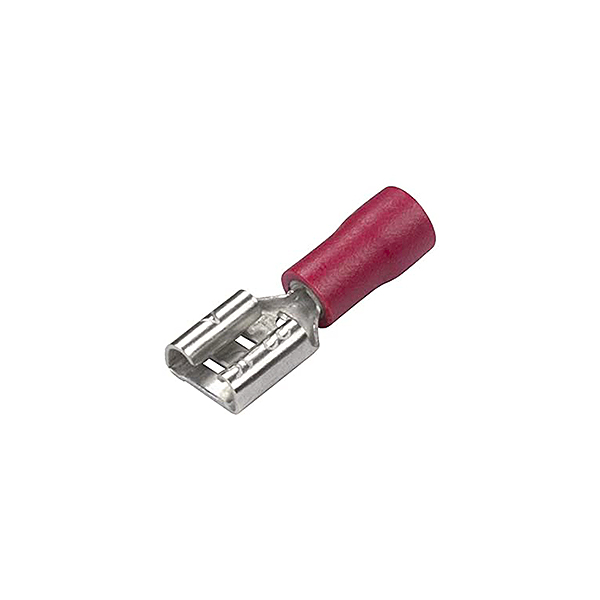 Faston Hembra 6,3mm Pre-Aislado Rojo 0,25-1,65mm2