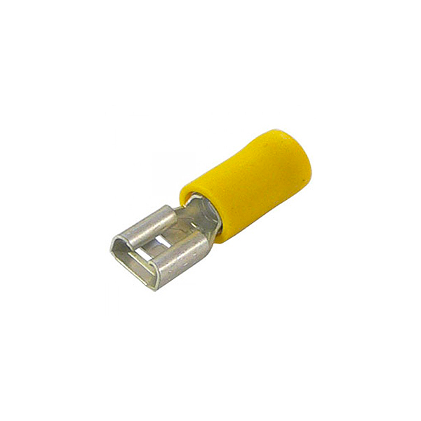 Faston Hembra 6,3mm Pre-Aislado Amarillo 2,65-6,65mm2