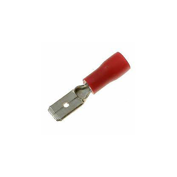 Faston Macho 4,8mm Pre-Aislado Rojo 0,25-1,65mm2