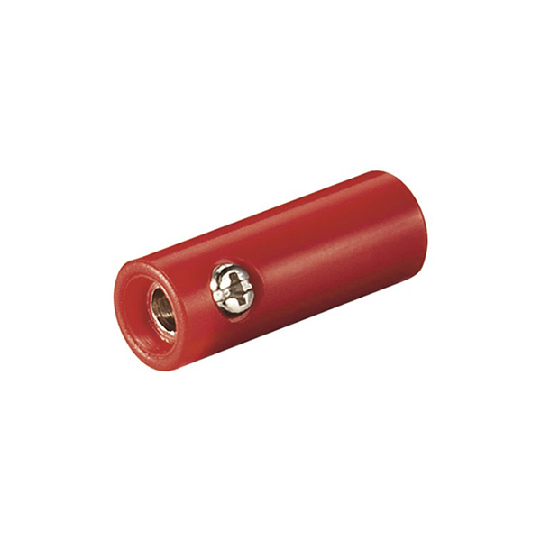 Banana hembra de 4mm roja