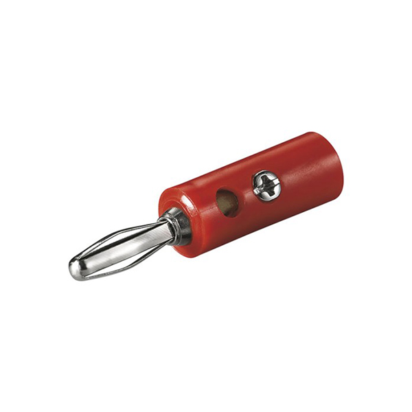 Banana macho de 4mm roja