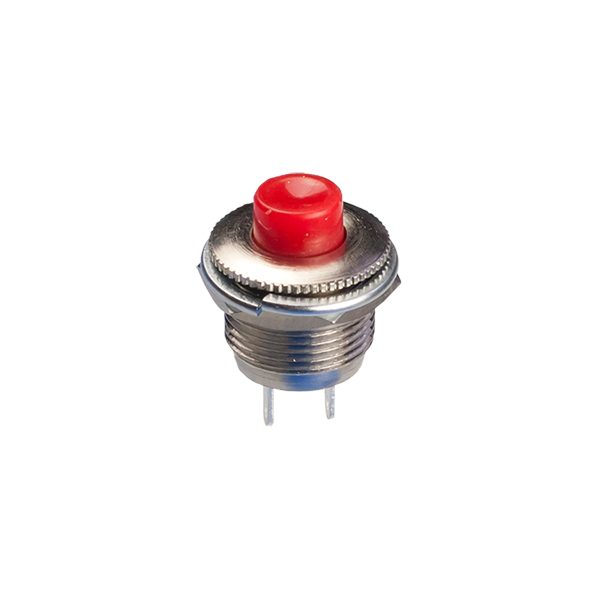 PULSADOR OFF-(ON) 1A/250V M12Ø ROJO R1820B