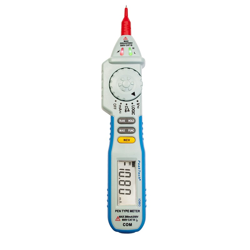 PeakTech® 1080 Multímetro tipo lapiz digital ~ 2.000 cuentas ~ 600V CA / DC ~ con NCV